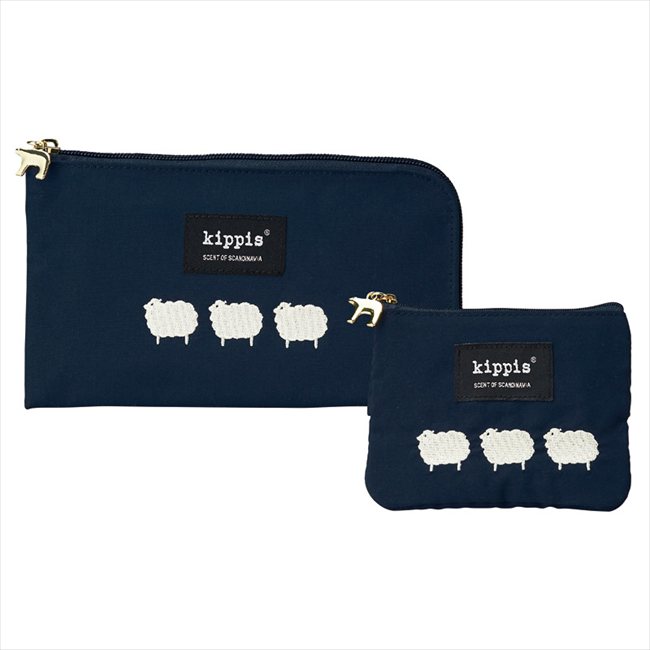 キッピス ティッシュ&マスクポーチセット　ネイビー KP-22030106 内祝 内祝い お祝 御祝 記念品 出産内..