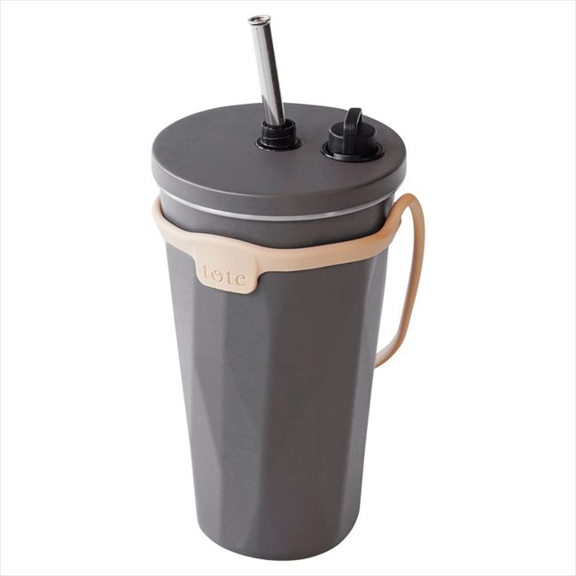 トート ストロー付2wayタンブラー チャコール RH-1761 内祝 内祝い お祝 御祝 記念品 出産内祝い プレゼント 快気祝い 粗供養 引出物