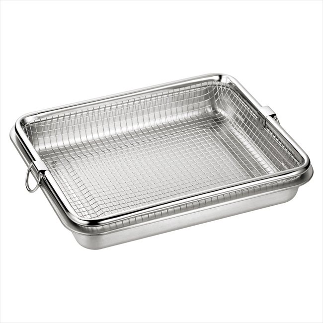 燕熟の技 ステンレスバット（角ザル付） EJBZ-400 内祝 内祝い お祝 御祝 記念品 出産内祝い プレゼント 快気祝い 粗供養 引出物