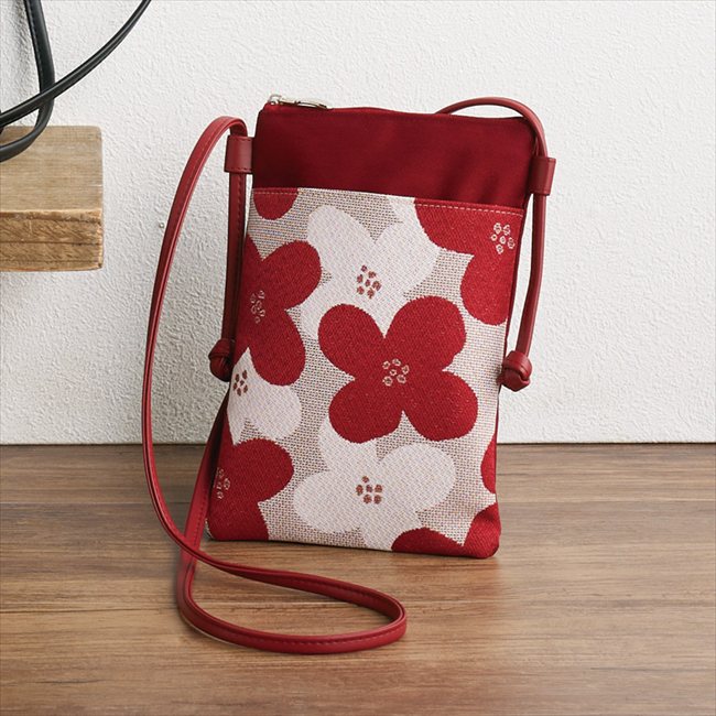 0 尾州織スマホポシェット レッド PFV-4008RE 内祝 内祝い お祝 御祝 記念品 出産内祝い プレゼント 快気祝い 粗供養 引出物