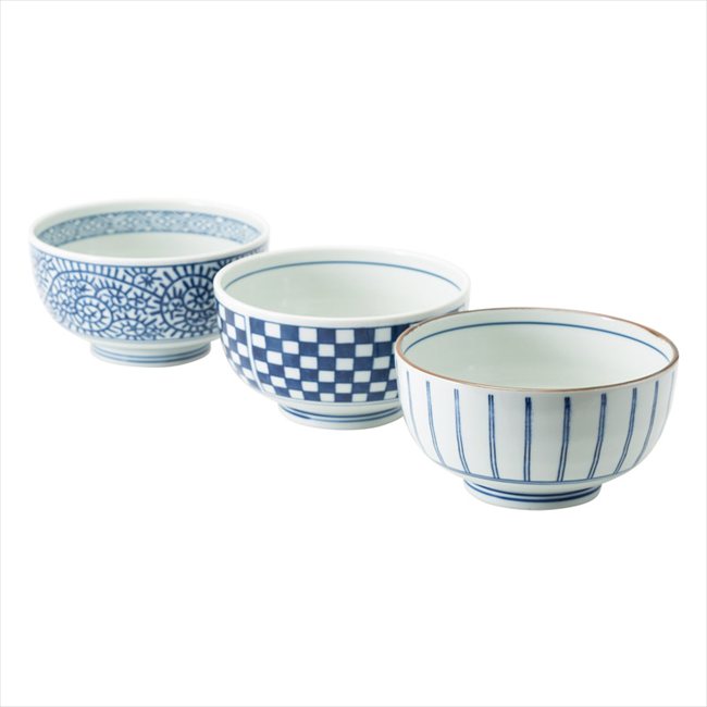 樂天商城 - 美濃焼 藍屋丼トリオ　 31057 内祝 内祝い お祝 御祝 記念品 出産内祝い プレゼント 快気祝い 粗供養 引出物