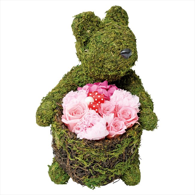 0 プリザーブドフラワーアレンジベア H19-501P 内祝 内祝い お祝 御祝 記念品 出産内祝い プレゼント 快気祝い 粗供養 引出物
