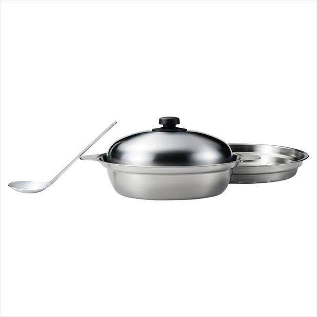 匠弥 IH対応ステンレス卓上鍋26cm（蒸し台&お玉付） TY-031 内祝 内祝い お祝 御祝 記念品 出産内祝い プレゼント 快気祝い 粗供養 引出物