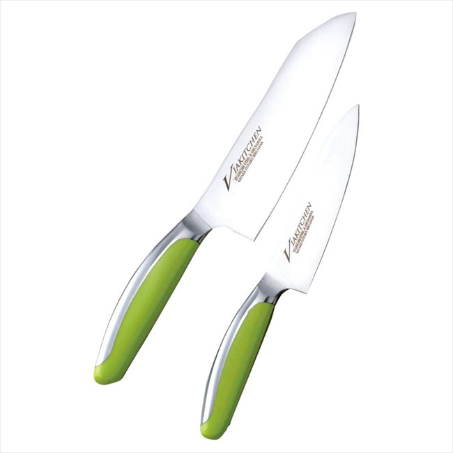 バイアキッチン 包丁2点セット グリーン A-80TG 内祝 内祝い お祝 御祝 記念品 出産内祝い プレゼント 快気祝い 粗供養 引出物