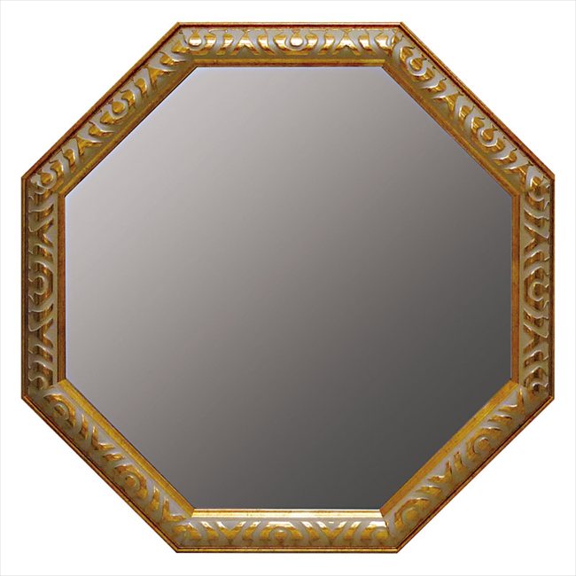 0 アンティーク大型八角ミラー ゴールド AM-07023 内祝 内祝い お祝 御祝 記念品 出産内祝い プレゼント 快気祝い 粗供養 引出物