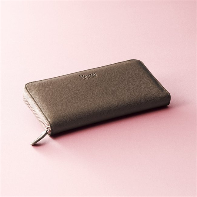 カンサイセレクション ラウンドファスナー長財布（グレージュ） S-KSL14314GRG 内祝 内祝い お祝 御祝 記念品 出産内祝い プレゼント 快気祝い 粗供養 引出物