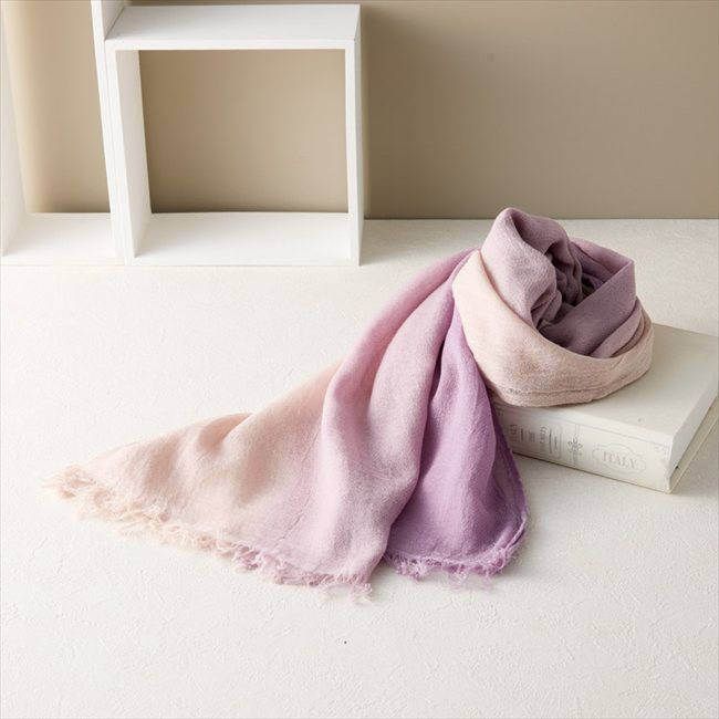 0 〈天然草木染〉 オーガニックコットン キャメル混ストール（パープル） KSU08020PL 内祝 内祝い お祝 御祝 記念品 出産内祝い プレゼント 快気祝い 粗供養 引出物