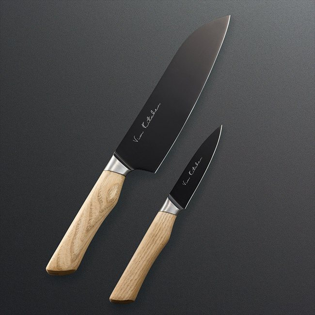 バイアキッチン ナチュラルブラックキッチンナイフ2点セット B-100E 内祝 内祝い お祝 御祝 記念品 出産内祝い プレゼント 快気祝い 粗供養 引出物