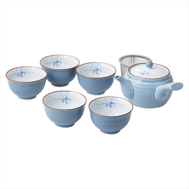 波佐見焼 グレー蘭 急須茶器揃 31051 内祝 内祝い お祝 御祝 記念品 出産内祝い プレゼント 快気祝い 粗供養 引出物