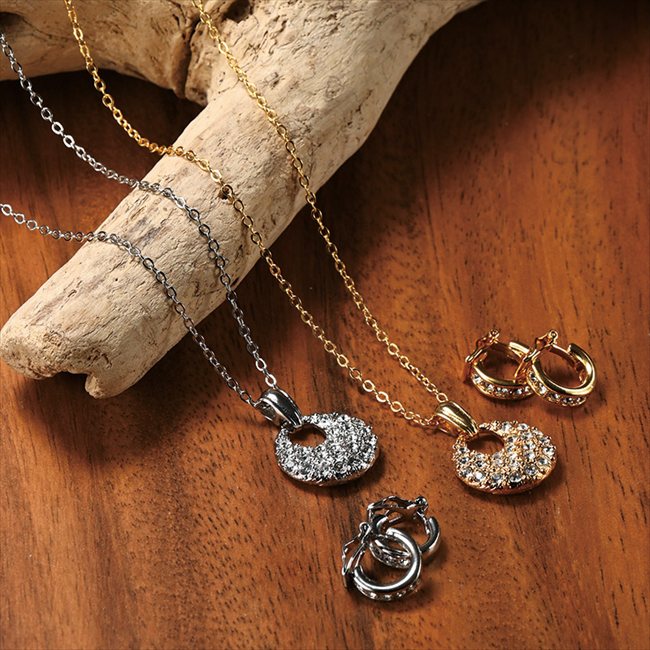 ジョルジュ レッシュ パヴェネックレス&イヤリング シルバー 467-122GR-N2E2 RH 内祝 内祝い お祝 御祝 記念品 出産内祝い プレゼント 快気祝い 粗供養 引出物