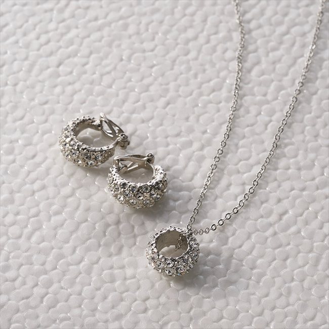 樂天商城 - ジョルジュ レッシュ パヴェリングネックレス&イヤリング　 467-122GR-N1+0305RH 内祝 内祝い お祝 御祝 記念品 出産内祝い プレゼント 快気祝い 粗供養 引出物