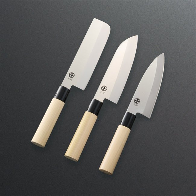 千歳 モリブデン鋼和包丁3本セット CS-060 内祝 内祝い お祝 御祝 記念品 出産内祝い プレゼント 快気祝い 粗供養 引出物