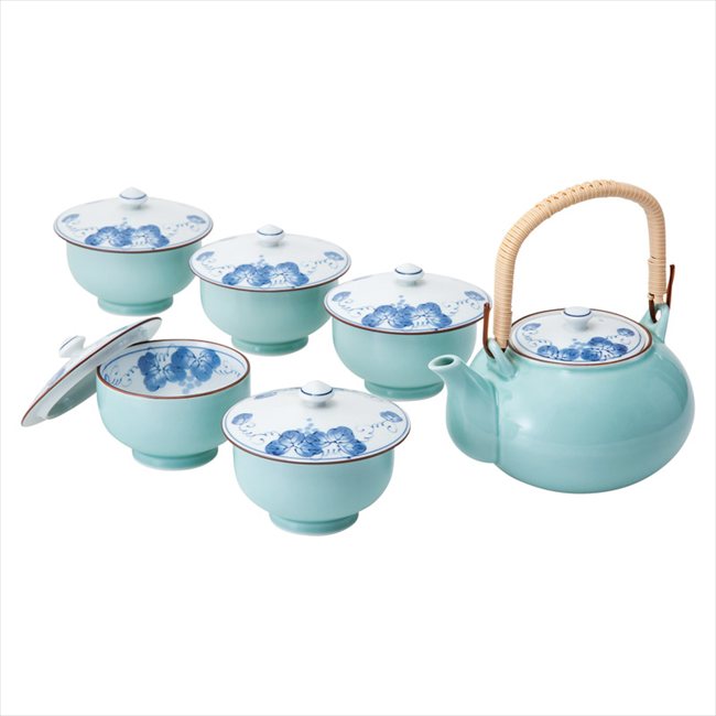 波佐見焼 掛分ぶどう M蓋付茶器揃 31074 内祝 内祝い お祝 御祝 記念品 出産内祝い プレゼント 快気祝い 粗供養 引出物