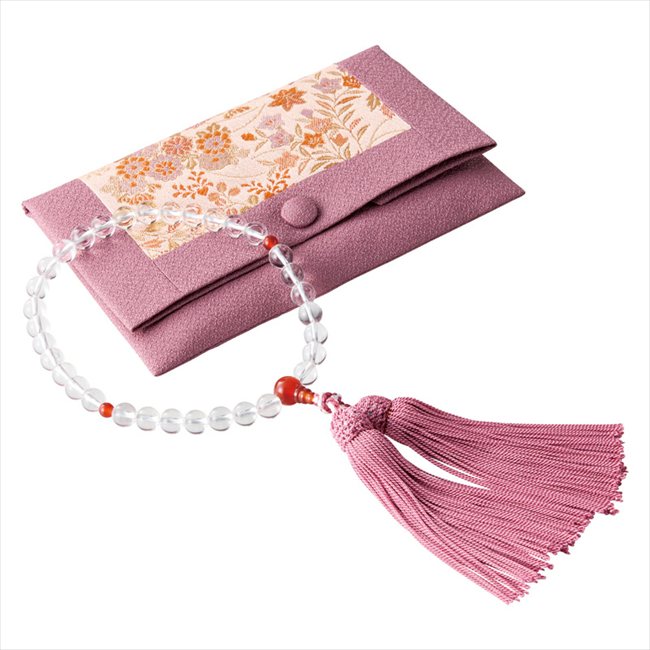 0 女性用念珠セット 水晶 メノウ NJ-J153K 内祝 内祝い お祝 御祝 記念品 出産内祝い プレゼント 快気祝い 粗供養 引出物