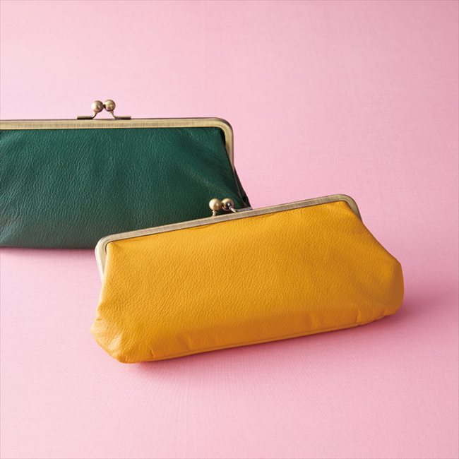 0 牛革親子がま口長財布 イエロー 8184-18 内祝 内祝い お祝 御祝 記念品 出産内祝い プレゼント 快気祝い 粗供養 引出物