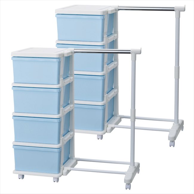 0 カラーシーズユニット4段パイプハンガー付2個組 ブルー C-SIIS-4H-2P 内祝 内祝い お祝 御祝 記念品 出産内祝い プレゼント 快気祝い 粗供養 引出物