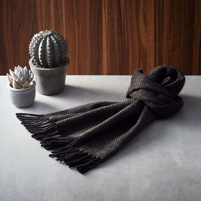 武州織技 スピニングモード カシミヤマフラー （ヘリンボン（ブラウン）） SPU20040H 内祝 内祝い お祝 御祝 記念品 出産内祝い プレゼント 快気祝い 粗供養 引出物