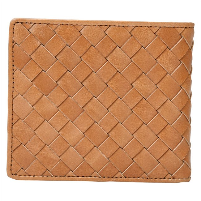 良品工房 日本製編込み二つ折財布 キャメル J17-232CA 内祝 内祝い お祝 御祝 記念品 出産内祝い プレゼント 快気祝い 粗供養 引出物