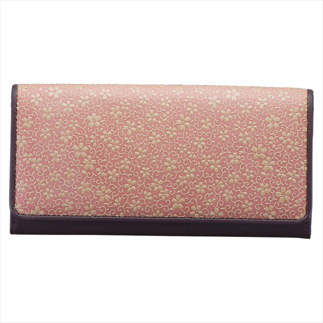 0 草木染め印伝 つた桜柄長財布 ピンク 8181-16 内祝 内祝い お祝 御祝 記念品 出産内祝い プレゼント 快気祝い 粗供養 引出物