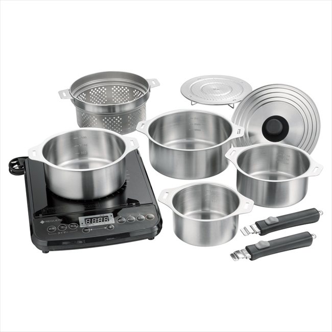 燕三 IH対応着脱式鍋4点&IHクッキングヒーター EM-074 内祝 内祝い お祝 御祝 記念品 出産内祝い プレゼント 快気祝い 粗供養 引出物