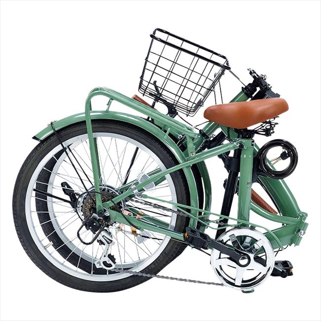 マイパラス 〈BRANCHE〉 20インチ折畳自転車（6段ギア付）　リーフグリーン MF209L...