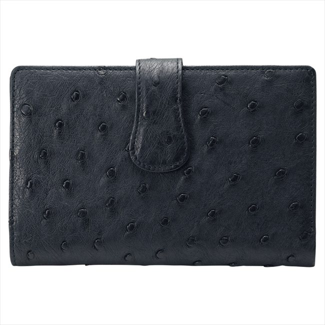 0 オストリッチ横長ベルト付財布 ブラック S-NO8500043BK 内祝 内祝い お祝 御祝 記念品 出産内祝い プレゼント 快気祝い 粗供養 引出物