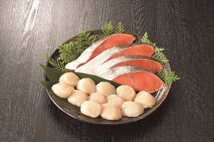 送料無料 北海道産地直送 カネサン佐藤水産 紅鮭・ほたて貝柱詰合せ ※ご注文後約7...