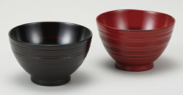 Soup Bowls - 3.6夫婦千筋汁椀　根来・曙