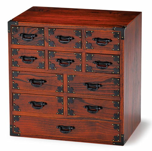 漆塗金具付五段十一引