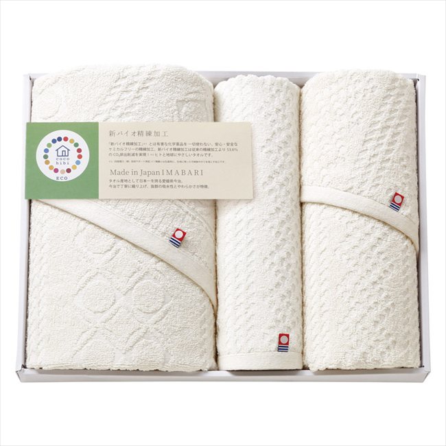 Towel - cocohibi サスティナブル 今治タオルセット IMCO-503 内祝 内祝い お祝 御祝 記念品 出産内祝い プレゼント 快気祝い 粗供養 引出物