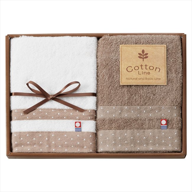 樂天商城 - コットンライン 今治産フェイスタオル2P CT9025 内祝 内祝い お祝 御祝 記念品 出産内祝い プレゼント 快気祝い 粗供養 引出物