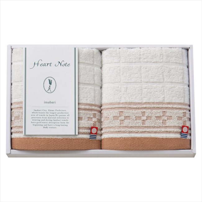今治タオル Heart Note ウォッシュタオル2P HN-0016 内祝 内祝い お祝 御祝 記念品 出産内祝い プレゼント 快気祝い 粗供養 引出物