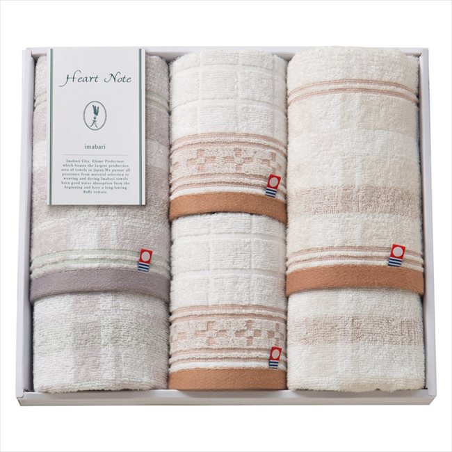 今治タオル Heart Note フェイスタオル2P&ウォッシュタオル2P HN-0041 内祝 内祝い お祝 御祝 記念品 出産内祝い プレゼント 快気祝い 粗供養 引出物