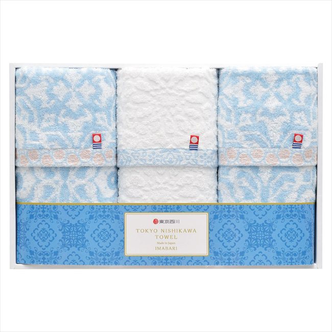 nishikawa 今治製フェイスタオル3P TT89300505 内祝 内祝い お祝 御祝 記念品 出産内祝い プレゼント 快気祝い 粗供養 引出物