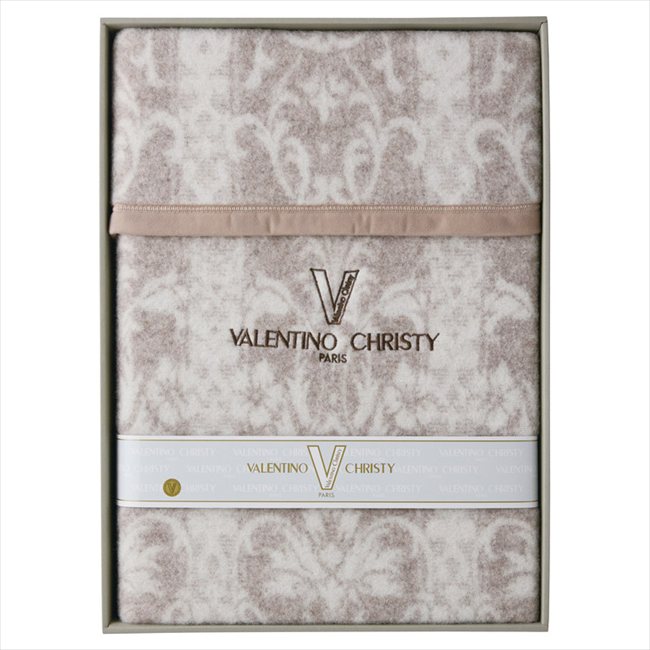 ヴァレンティノ・クリスティー ジャカード織ウール毛布（毛羽部分） VCM-158 内祝 内祝い お祝 御祝 記念品 出産内祝い プレゼント 快気祝い 粗供養 引出物