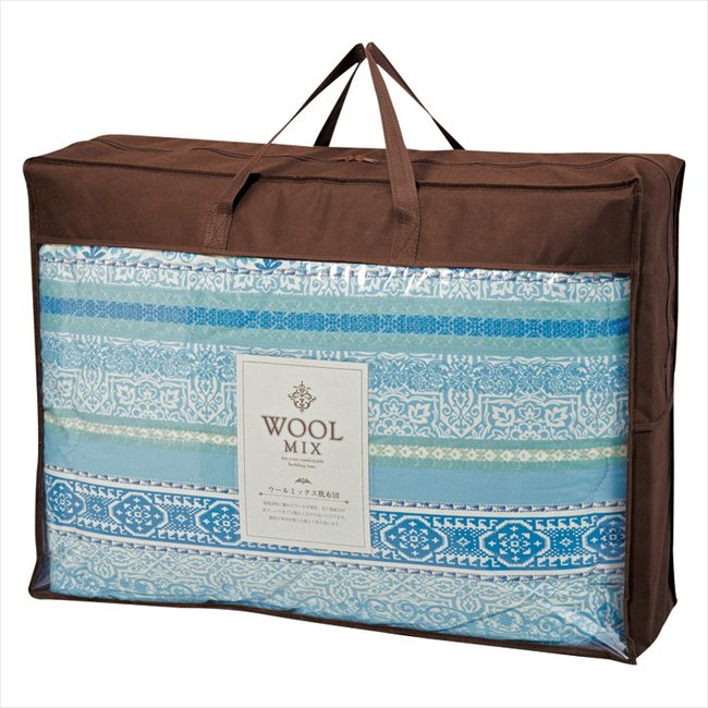樂天商城 - ウールミックス ウール混掛けふとん（羊毛50%） ブルー WLM52005B/RO 内祝 内祝い お祝 御祝 記念品 出産内祝い プレゼント 快気祝い 粗供養 引出物