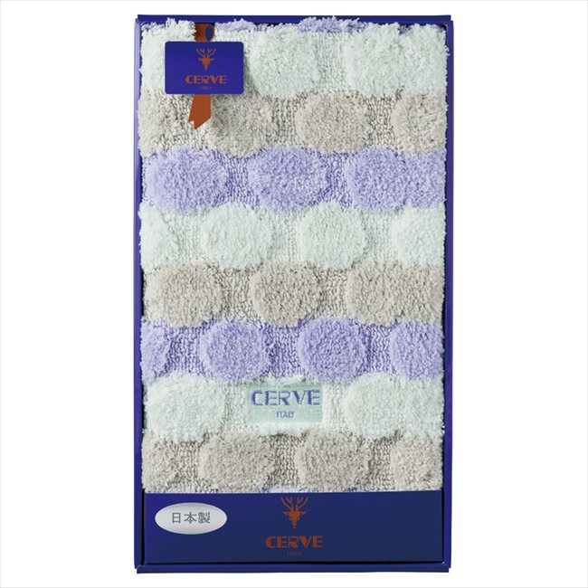 チェルベ ドット 大判バスマット ブルー 095841BL/PU 内祝 内祝い お祝 御祝 記念品 出産内祝い プレゼント 快気祝い 粗供養 引出物