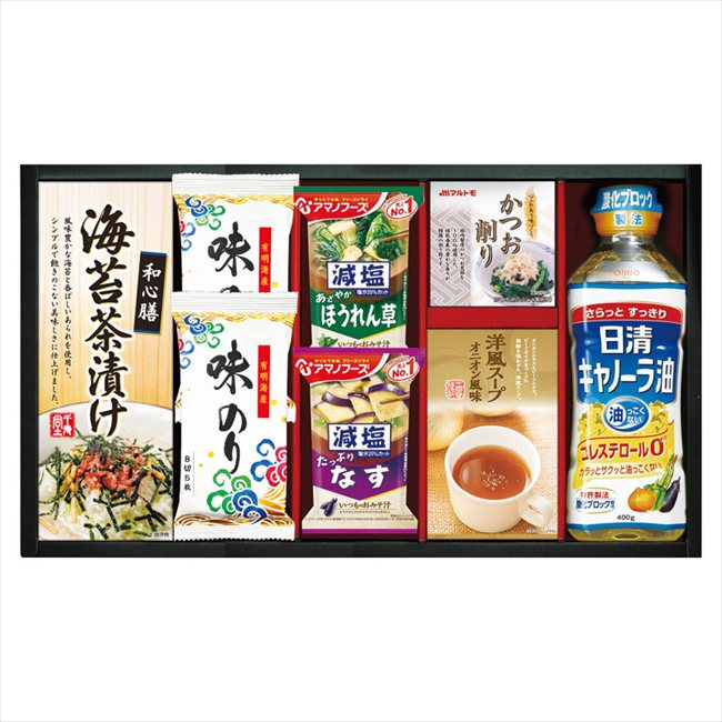 日清キャノーラ油&アマノフーズバラエティセット CA-35 内祝 内祝い お祝 御祝 記念品 出産内祝い プレゼント 快気祝い 粗供養 引出物