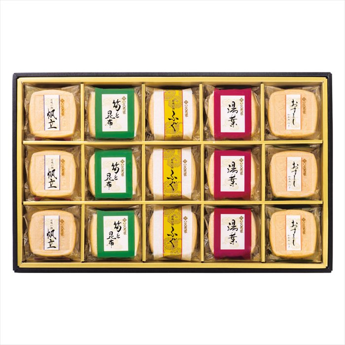■お歳暮専用商品となります。商品出荷日：11月4日から12月10日ごろ お吸物（帆立・筍と昆布・ふぐ・湯葉・おすまし）×各3 ■商品紹介： ■パッケージサイズ：25×40×5 ■商品重量（kg）：0.6 ■賞味期限・アレルゲン表示常温1年　小麦 メーカー希望小売価格はメーカーカタログに基づいて掲載しています ■さまざまなギフトアイテムをご用意しております。 内祝　内祝い　お祝い返し　ウェディングギフト　ブライダルギフト　引き出物　引出物　結婚引き出物　結婚引出物　結婚内祝い　出産内祝い 命名内祝い　入園内祝い　入学内祝い　卒園内祝い　卒業内祝い　就職内祝い　新築内祝い　引越し内祝い　快気内祝い　開店内祝い　二次会 披露宴　お祝い　御祝　結婚式　結婚祝い　出産祝い　初節句　七五三　入園祝い　入学祝い　卒園祝い　卒業祝い　成人式　就職祝い　昇進祝い 新築祝い　上棟祝い　引っ越し祝い　引越し祝い　開店祝い　退職祝い　快気祝い　全快祝い　初老祝い　還暦祝い　古稀祝い　喜寿祝い　傘寿祝い 米寿祝い　卒寿祝い　白寿祝い　長寿祝い　金婚式　銀婚式　ダイヤモンド婚式　結婚記念日　ギフト　ギフトセット　セット　詰め合わせ　贈答品　お返し お礼　御礼　ごあいさつ　ご挨拶　御挨拶　プレゼント　お見舞い　お見舞御礼　お餞別　引越し　引越しご挨拶　記念日　誕生日　父の日　母の日　敬老の日 記念品　卒業記念品　定年退職記念品　ゴルフコンペ　コンペ景品　景品　賞品　粗品　お香典返し　香典返し　志　満中陰志　弔事　会葬御礼　法要 法要引き出物　法要引出物　法事　法事引き出物　法事引出物　忌明け　四十九日　七七日忌明け志　一周忌　三回忌　回忌法要　偲び草　粗供養　初盆 供物　お供え　お中元　御中元　お歳暮　御歳暮　お年賀　御年賀　残暑見舞い　年始挨拶　ボーリング大会　景品　レミパン　ゼリー　スターバックス 千疋屋　結婚式　そうめん　ローラアシュレイ　プリン　話題　ディズニー　カタログギフト　ティファール　ビタクラフト　ステンレスタンブラー　リラックマ のし無料　メッセージカード無料　ラッピング無料 ギフトにぴったりのアイテムをご紹介！ 贈り物に悩んでいる方へ、心温まるギフトアイテムを取り揃えました。高品質な食品、ふわふわのタオル、美しい食器、そしてセンスあふれる雑貨まで、幅広いラインナップであなたの大切な人への思いを伝えます。 特徴 高品質：厳選された素材と丁寧な製造工程で作られた商品ばかり。どれも長く愛用いただけます。 多用途：どんなシーンでも使える万能アイテムが揃っています。誕生日、結婚祝い、新築祝いなど、さまざまな場面に最適です。 デザイン：シンプルで洗練されたデザインから、カラフルで個性的なものまで、多彩なバリエーションをご用意。 お手頃価格：高品質ながら手ごろな価格で、コストパフォーマンスも抜群。 おすすめの用途とシーン 誕生日プレゼント：大切な人の特別な日を祝うために、実用的かつ心温まるギフトを。食品やタオルは、日常で役立つアイテムとして喜ばれます。 結婚祝い：新しい生活を始めるカップルに、美しい食器やおしゃれな雑貨を。幸せな家庭を築くお手伝いができます。 新築祝い：新しい家に引っ越した友人や家族へ、インテリアにぴったりの雑貨や実用的なタオルを。快適な生活をサポートします。 お返しギフト：感謝の気持ちを込めて、おしゃれで実用的なアイテムを。食品はもちろん、使い心地の良いタオルや美しい食器も喜ばれます。 季節の贈り物：お中元やお歳暮、季節の挨拶として、季節に合ったギフトを。夏には涼しげな雑貨、冬には温かみのあるタオルや食品が最適です。 贈る相手に合わせたおすすめ グルメな方へ：美味しい食品を贈れば、食卓が一層華やかに。特別な時間を演出します。 家庭的な方へ：ふわふわのタオルや使いやすい食器で、日常生活に彩りを。 オシャレな方へ：センスあふれる雑貨で、インテリアを一層魅力的に。 まとめ あなたの気持ちを込めたギフト選びをお手伝いします。どれも心を込めて選んだアイテムばかりです。大切な人への贈り物として、自信を持っておすすめします。 商品概要 [分類] 以下のような商品をお探しの方にオススメです。スイーツ スィーツ スウィーツ Sweets ケーキ お菓子 洋菓子 デザート おやつ 小腹対策 食品 食べ物 / チョコレートケーキ チョコレート ガトーショコラ チーズケーキ 生菓子 生ケーキ ベイクドチーズケーキ [評価・マスコミ] ランキング1位のおすすめ(お勧め オススメ) インスタ映え SNS 評判 今話題の人気商品 [サービス] 以下のサービスをご利用いだだけます。不可の場合あり。お取り寄せ 全国配送 全国発送 オーダー 注文 デリバリー 取寄せ 宅配 ネット通販 持ち運び可 / 送料無料 送料込み 無料ギフト対応 日持ち長い 長期保存 賞味期限が長い 名入れ 当日発送 お急ぎ便 即日配送 即日発送 翌日配送 翌日発送 前日に買う あす楽 明日楽 即納 翌日 あす着 明日届く 配送日指定可 冷凍保存可 冷凍保管 冷凍便 ギフトラッピング ギフト対応 予約 メッセージ付き 有料メッセージカード 有料お誕生日カード ホワイトデー当日お届け可能 [パッケージ] 　 以下のような包装でお届けします。詰め合わせ セット アソート 化粧箱入り ラッピング不要 個包装 小分け 手提げ袋（有償） 2重梱包 [デザイン] 以下のようなイメージをお求めの方におすすめです。お洒落 可愛い ゴージャス 高級感 プレミアム サプライズ感 美しい インパクト 面白い 珍しい 希少 驚き シンプル 上品 スタイリッシュ エレガント モダン [ご用途] 工夫次第で様々な用途でご利用いただけます。贈り物 プレゼント ギフト プチギフト 贈答品 お祝い 御祝い 退職祝い 内祝い 出産祝い 出産内祝い 入学祝い 卒業祝い ご褒美 手土産 お土産 お使い物 お返し お礼 ご挨拶 ご進物 お配り 配る ばらまき バレンタインデー バレンタインデイ ヴァレンタイン 友チョコ 義理チョコ 本命チョコ 逆チョコ バレンタインチョコ ホワイトデー ホワイトデイ ホワイトデーのお返し 七五三 ひな祭り こどもの日 ハロウィン クリスマス お中元 お年賀 ウインターギフト 御中元 御歳暮 サマーギフト 残暑見舞い お歳暮 母の日 父の日 敬老の日 敬老会記念品 敬老会 結婚祝い 結婚内祝い 結婚記念日 結婚式二次会 二次会のプチギフト 結婚披露宴の引き出物 引き菓子 ウエディングパーティー 成人祝い 長寿祝い 還暦祝い 古希祝い 古稀祝い 喜寿祝い 傘寿祝い 米寿祝い 卒寿祝い 白寿祝い 紀寿祝い 百寿祝い 成人式 セレモニー イベント 内祝い 快気祝い 快気内祝い 出産内祝い 出産祝い 記念日 お返し ご進物 御使い物 お礼 ご挨拶 御礼 ご祝儀 祝儀の品 お使い物 ノベルティー 粗品 景品 長寿 法事 法要 仏事 年忌法事 志 粗供養 供養返し 香典返し 満中陰志 御供え お供え 御供物 弔事 七五三 ひな祭り 入学祝い 卒業祝い 卒園祝い 退職祝い 入社祝い 成人式 成人式のお祝い 朝食 食事代わり ティータイム ブレイクタイム ホームパーティー クリスマスケーキ 誕生日プレゼント 誕生祝い バースデーケーキ 学校 会社 職場 法人 取引先 部活 イベント サークル 介護施設 [おすすめの方] 以下のような様々なお客様にお喜びいただいております。10代 20代 30代 40代 50代 60代 70代 80代 90代 100歳以上 お母さん お父さん ママ パパ 兄弟姉妹 彼氏 彼女 恋人 義理の母 叔父さん 親戚の お嬢さん 大家族 家族 赤ちゃん 祖父 祖母 叔父 叔母 孫 おじいちゃん おばあちゃん じいじ ばあば 夫 旦那 妻 奥様 お嫁さん 奥さん 親 両親 娘 同僚 友達 仲間 友人 親友 上司 部下 先輩 後輩 お世話になった方 恩師 先生 大人数 女友達 法人 女性 男性 大人 子ども 子供用 小学生 中学生 高校生 男の子 女の子 辛党 甘党 甘いものが苦手 高齢者 お年寄り [その他おすすめ] 以下のような商品に興味のある方にもオススメです。大量 大量購入 財布に優しい 大人数 業務用 大量スイーツ お試し コスパ良い /
