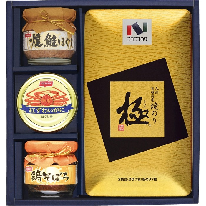 送料無料 ニコニコのり 「極」焼のり・瓶・缶詰合せ MB-30R 全国送料無料 御歳暮ギフト 早割 お歳暮2025 御見舞 お見舞い お取り寄せ グルメスイーツ