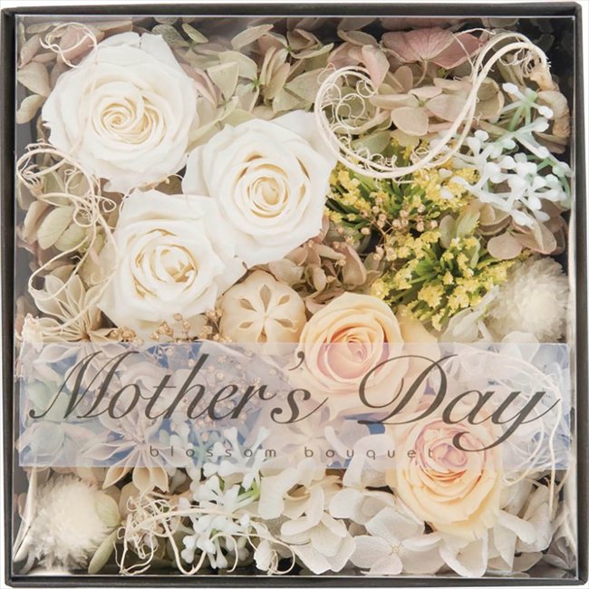 母の日 プリザーブドフラワー フルールアンヴォーグ ホワイト 26-MD-04-WH ※お届け日5/8～10※日付指定不可 送料無料 母の日 父の日 ギフト お取り寄せ スイーツ