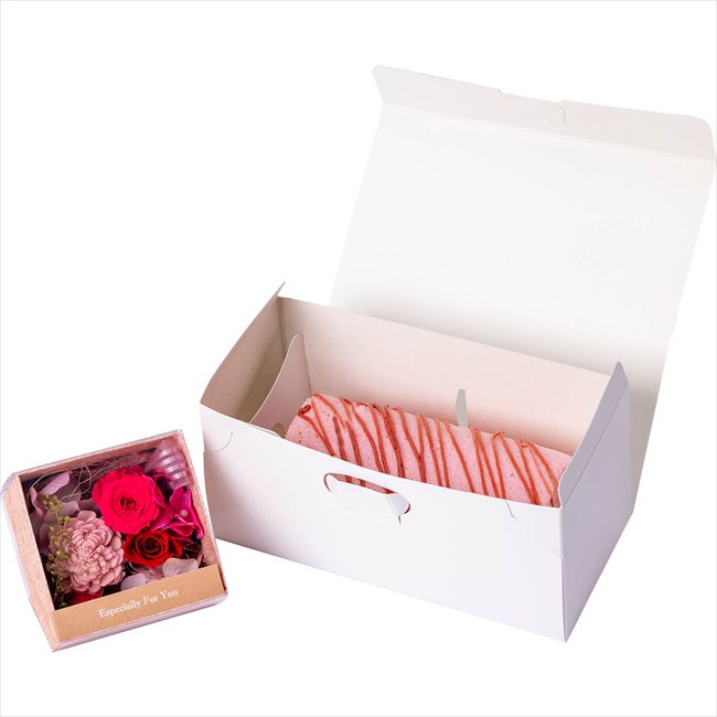 完熟いちご菓子研究所 母の日 完熟いちごロール＆プリザーブドフラワー KJ-ROL1PRZ ※お届け日5/8〜10※日付指定不可 送料無料 母の日 父の日 ギフト お取り寄せ スイーツ