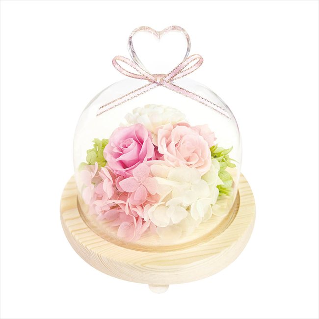 母の日遅れてごめんね ハートガラスドーム　ピンク B38520 ※お届け日5/15〜17※日付指定不可 送料無料 母の日 父の日 ギフト お取り寄せ スイーツ