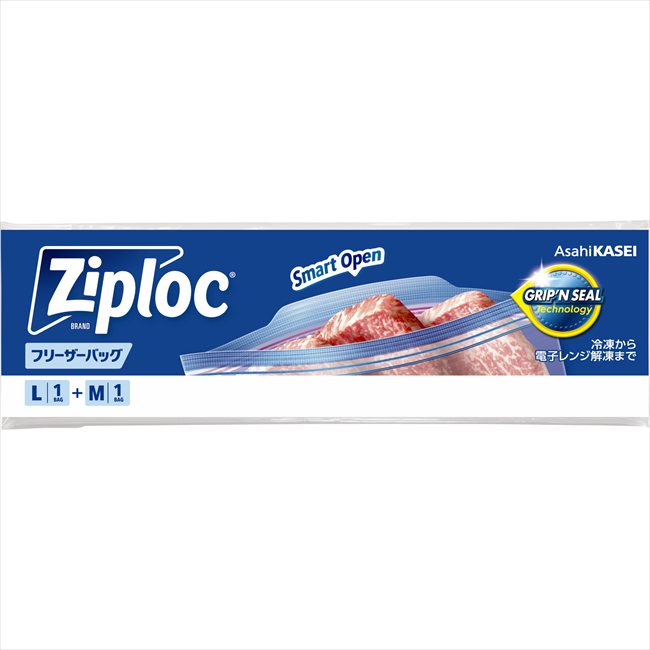 乐天商城 - 粗品ジップロックフリーザーバッグ（L・M）各1枚袋入 粗品 景品 記念品 来場記念 来店促進 ノベルティ プチギフト