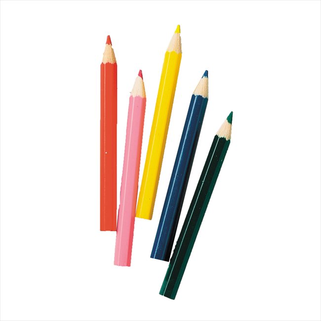パステル5色カラーペンシル 1825-04 粗品 景品 記念品 来場記念 来店促進 ノベルティ プチギフト