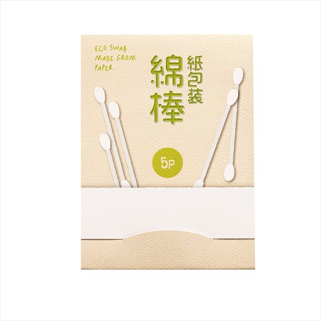 紙包装綿棒5P M-082-J 粗品 景品 記念品 来場記念 来店促進 ノベルティ プチギフト