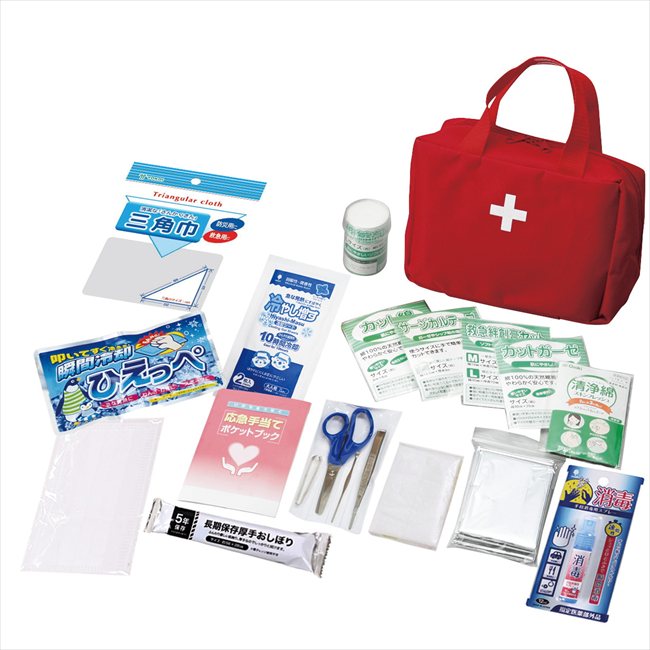 コンパクトファーストエイドキット CF-08 粗品 景品 記念品 来場記念 来店促進 ノベルティ プチギフト