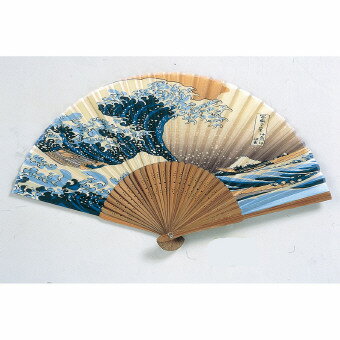 乐天商城 - 和柄扇子 B/北斎 浪裏 5971 景品 記念品 粗品 ノベルティ 名入れ 御挨拶 ご挨拶