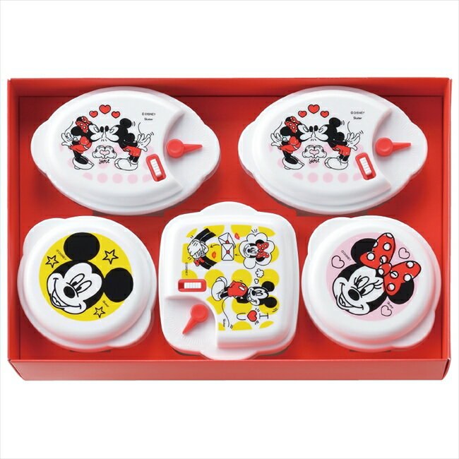 「ミッキー＆ミニー」PT電子レンジ容器5PC MM-109 キッチン キッチン雑貨 内祝 内祝い お祝 御祝 記念品 出産内祝い プレゼント 快気祝い 粗供養 引出物