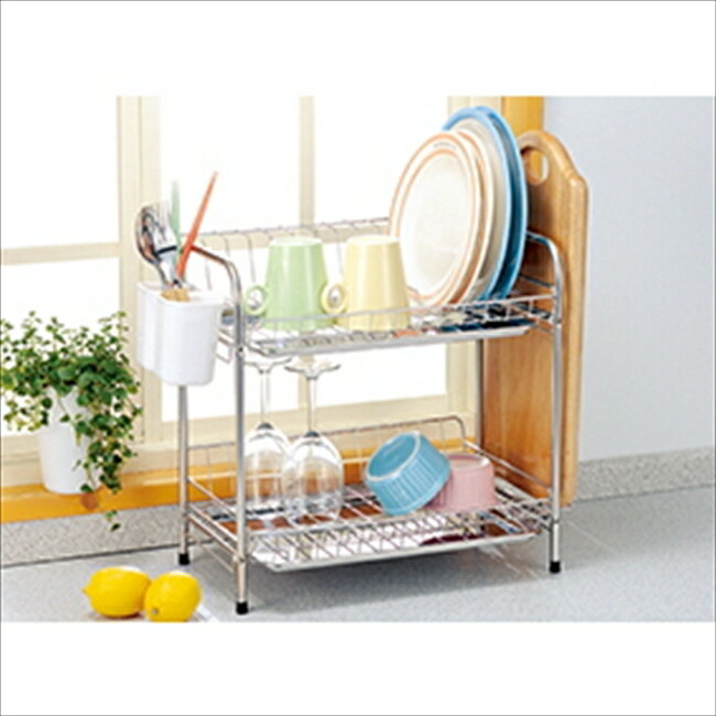 「フルーラ」パイプ式ニ段水切りバスケット FU-02P キッチン キッチン雑貨 内祝 内祝い お祝 御祝 記念品 出産内祝い プレゼント 快気祝い 粗供養 引出物